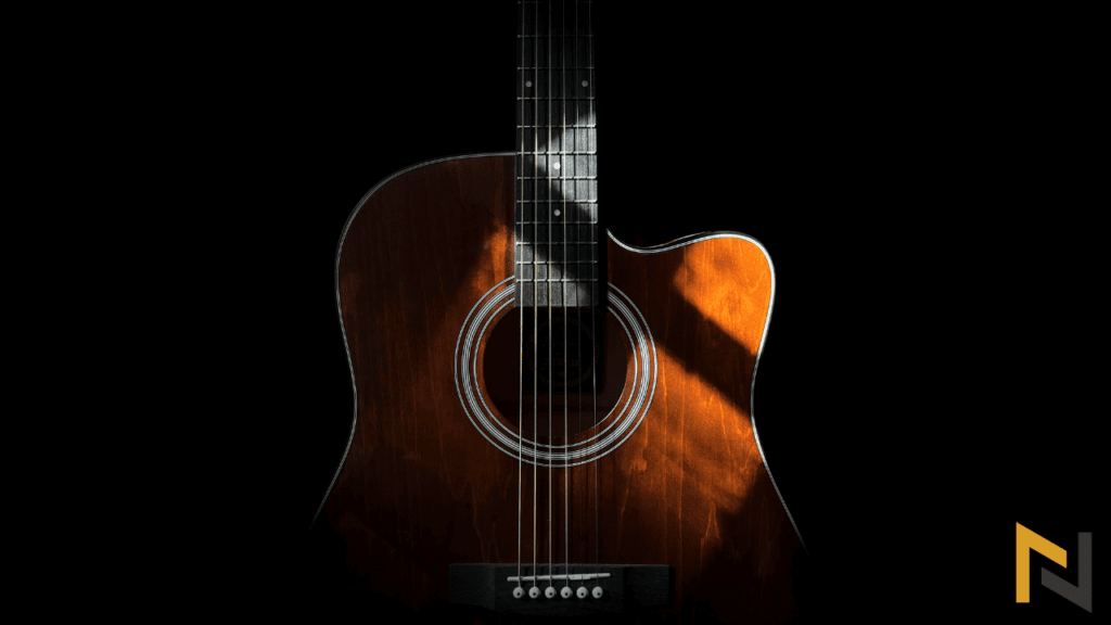 Displays a stunning acoustic guitar priced under $1000