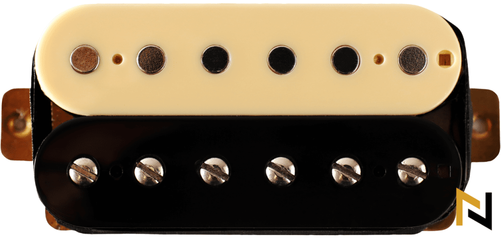 displays zebra electric guitar pickup